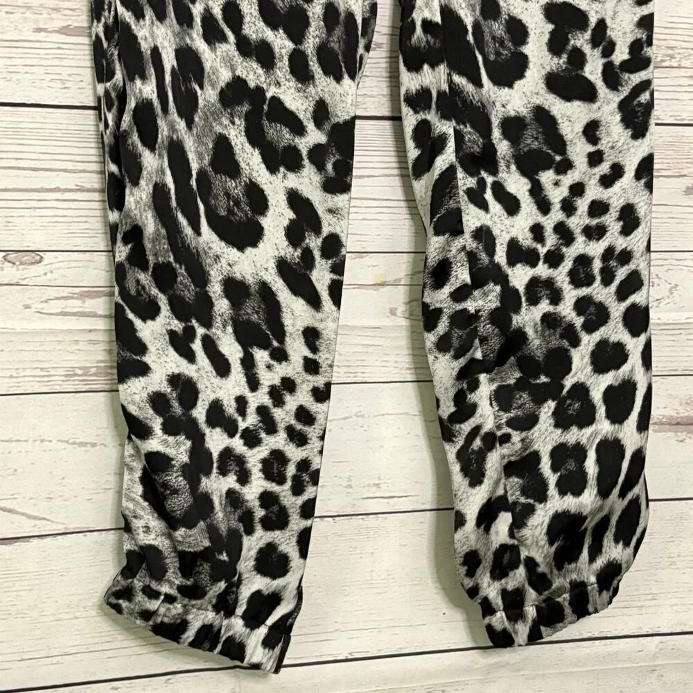 Michael Kors Grey Leopard Print Joggers US4‎